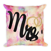 Mrs. and Rings Wife Couple Pillow Cushion, Pillows, $ 78.00, A Moment Of Now™